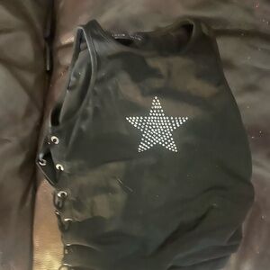 Tie aside crop top